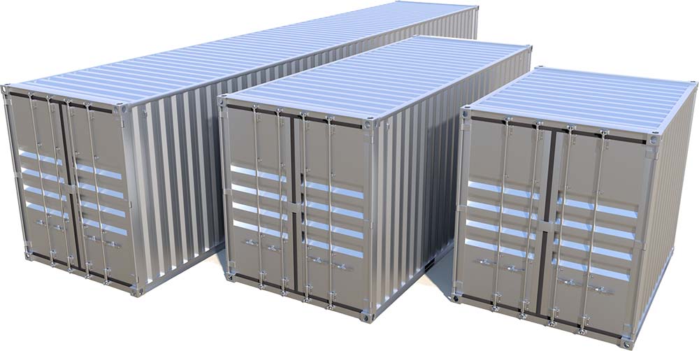 3 shipping containers